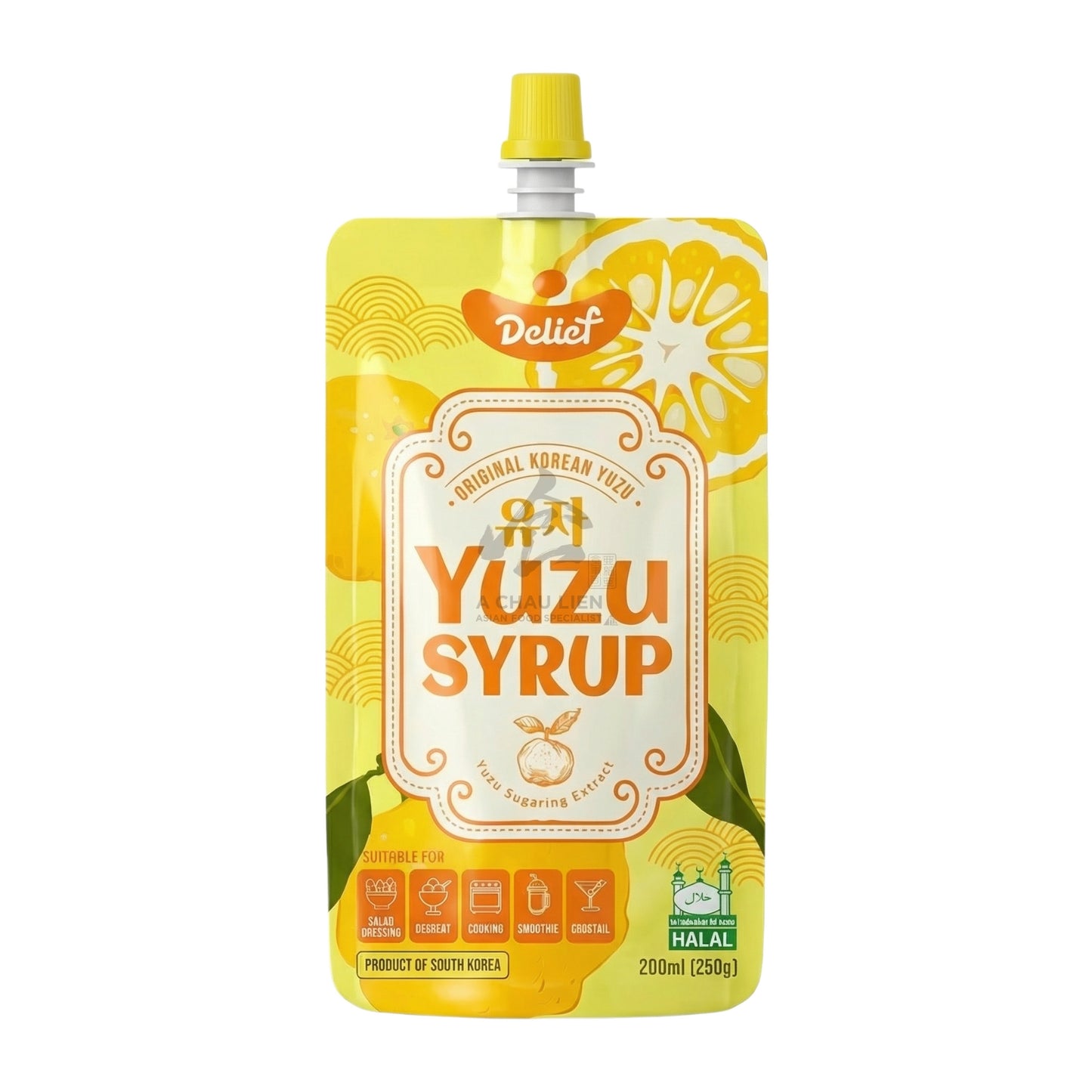 YUZU SYRUP CONCENTRATED JUICE & MIX 16 x 200ml DELIEF