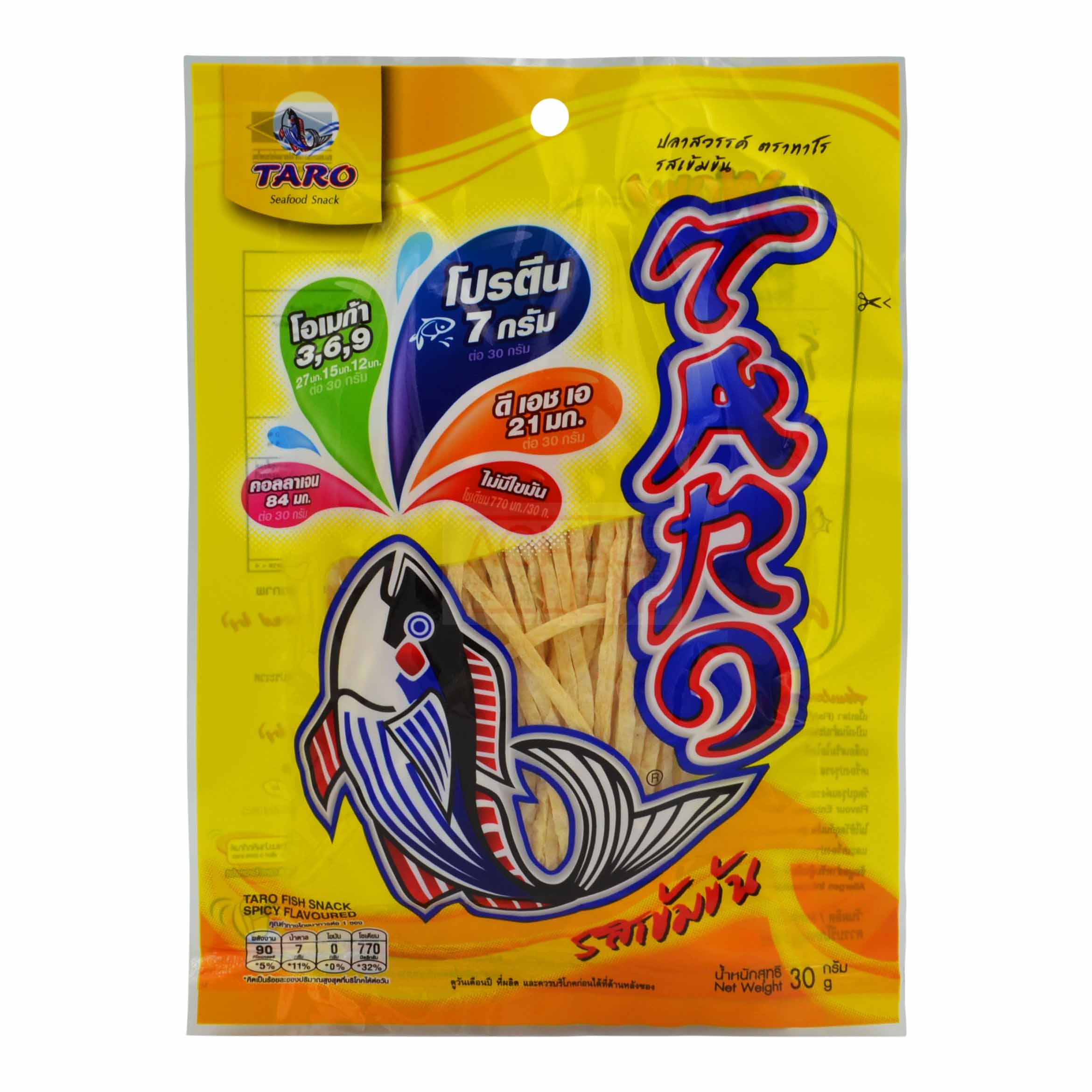 FISH SNACK SPICY FLAVOURED 36 x 30g TARO