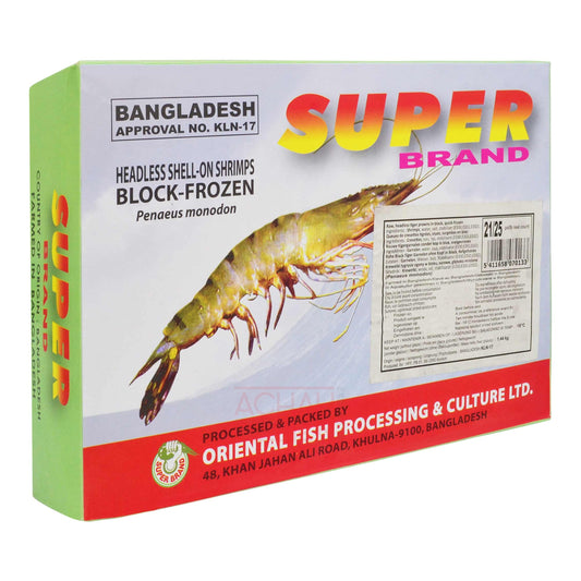 BLACK TIGER SHRIMPS 21-25 HLSOTO 6 x 1.44kg SUPER