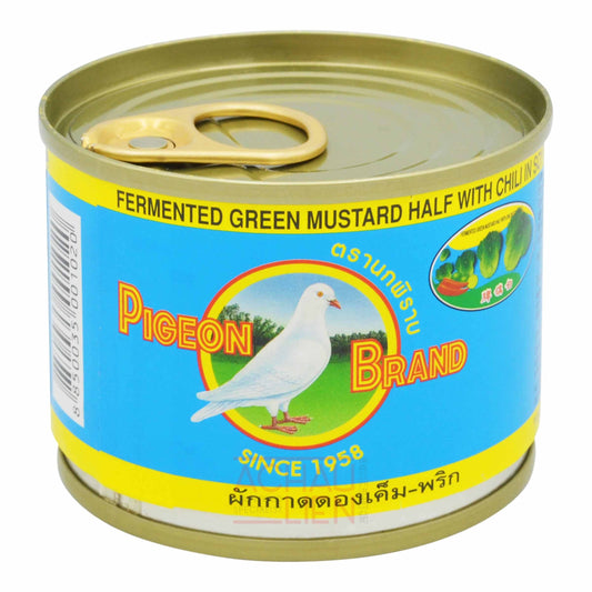 PICKLED MUSTARD GREEN WITH CHILI 48 x 140g PIGEON