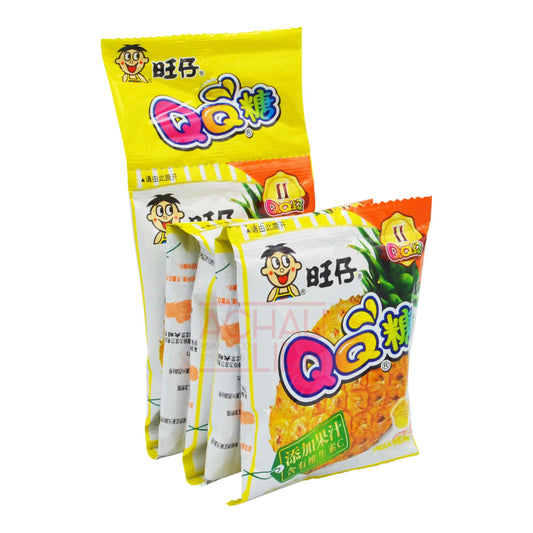 QQ GUMMIES PINEAPPLE FLAVOUR 120 x 20g WANT WANT