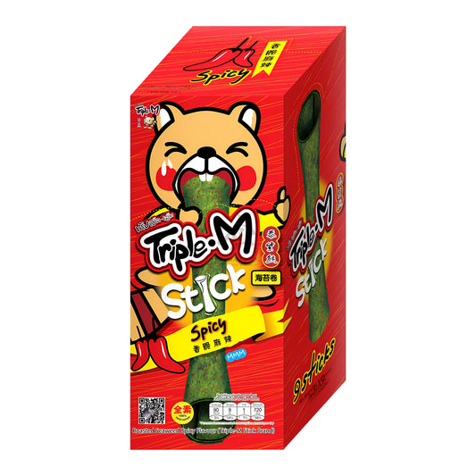 ROASTED SEAWEED SPICY (9PCS X 3G) 12 x 27g TRIPLE M