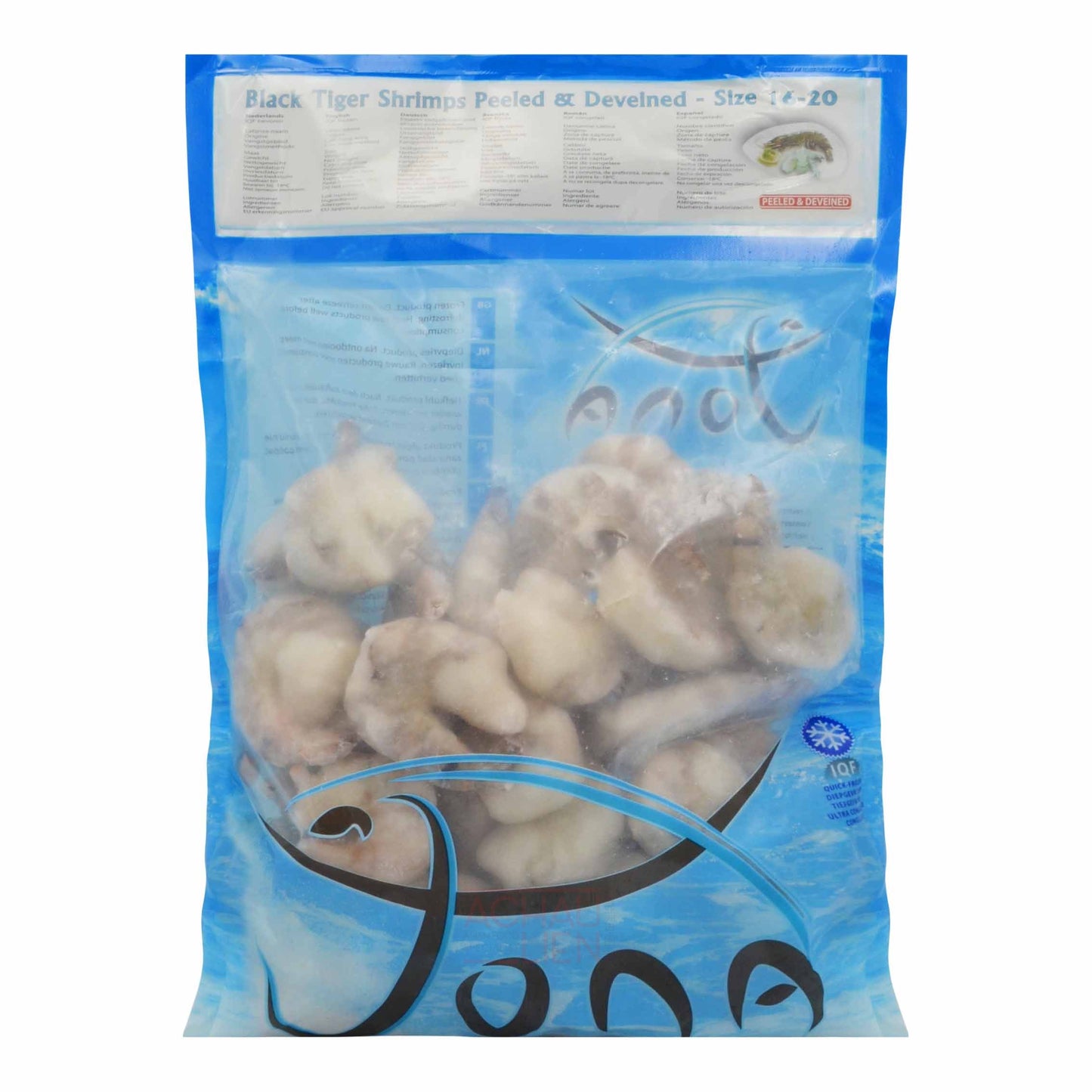 BLACK TIGER SHRIMPS 16-20 HLNSTO PEELED & DEVEINED 10 x 1kg JONA