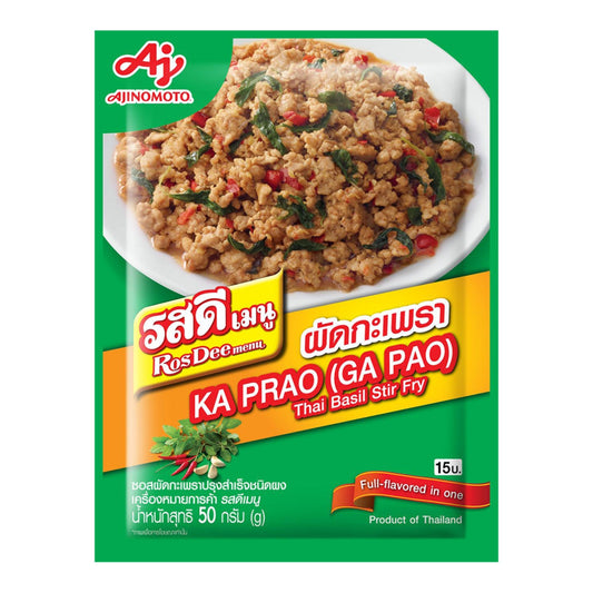 ROSDEE MENU THAI BASIL STIR FRY KA PRAO (GA PAO) (10PCS X 50G) 10 x 500g AJINOMOTO