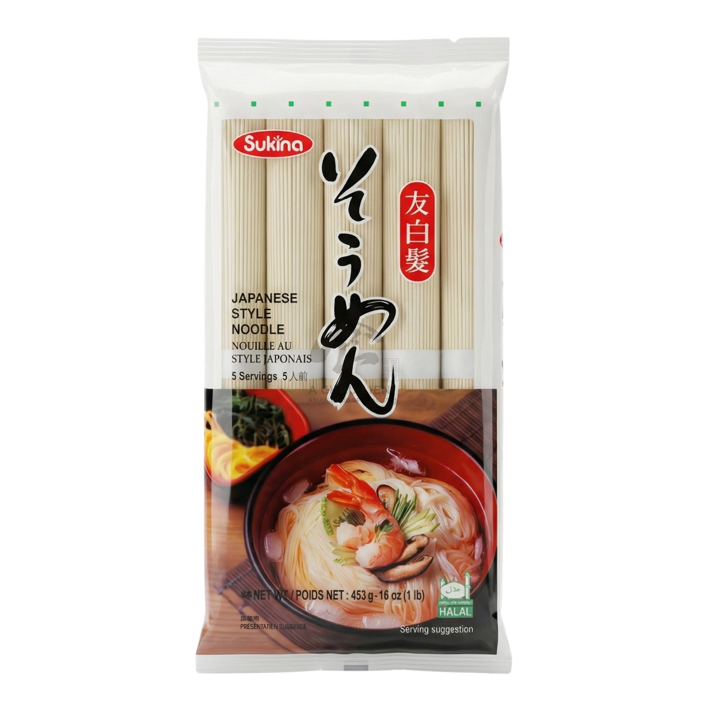 JAPANESE STYLE NOODLES (TOMOSHIRAGA SOMEN) 24 x 453g SUKINA