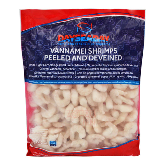 VANNAMEI SHRIMP 71-90 PEELED & DEVEINED 10 x 1kg DAYSEADAY