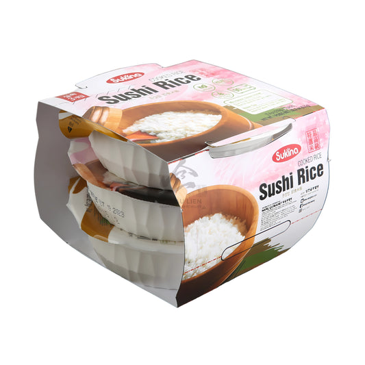 COOKED SUSHI RICE (3PCS X 210G) 8 x 630g SUKINA
