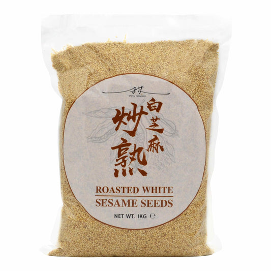 ROASTED WHITE SESAME SEEDS 14 x 1kg TWIN DRAGON