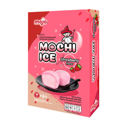 MOCHI ICE STRAWBERRY (6PCS X 38G) 12 x 228g MOJO