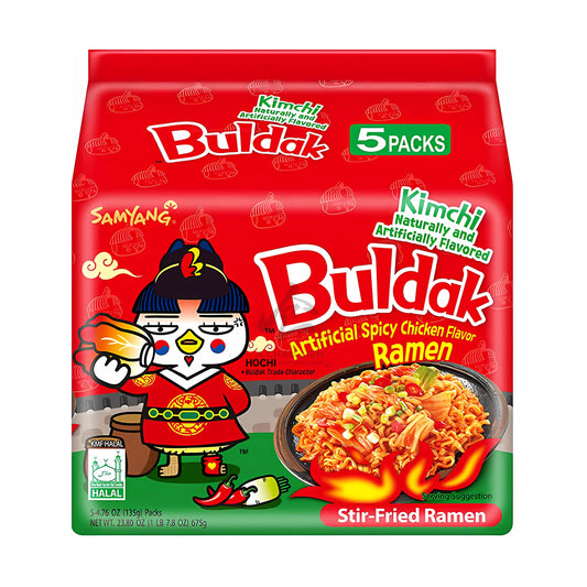 BULDAK HOT CHICKEN FLAVOR RAMEN KIMCHI (5PCS X 135G) 8 x 675g SAMYANG