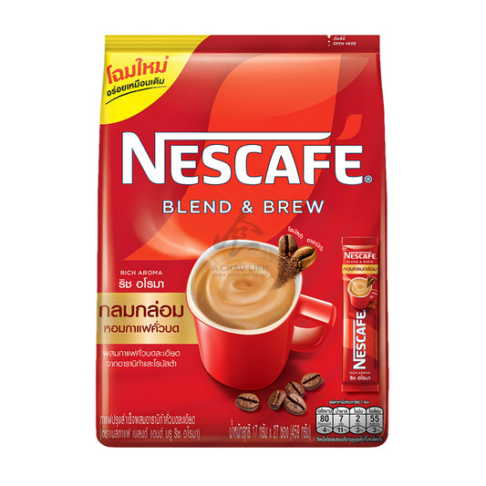 NESCAFÉ BLEND & BREW INSTANT COFFEE MIX RICH AROMA (27PCS X 17G) 24 x 459g NESTLE