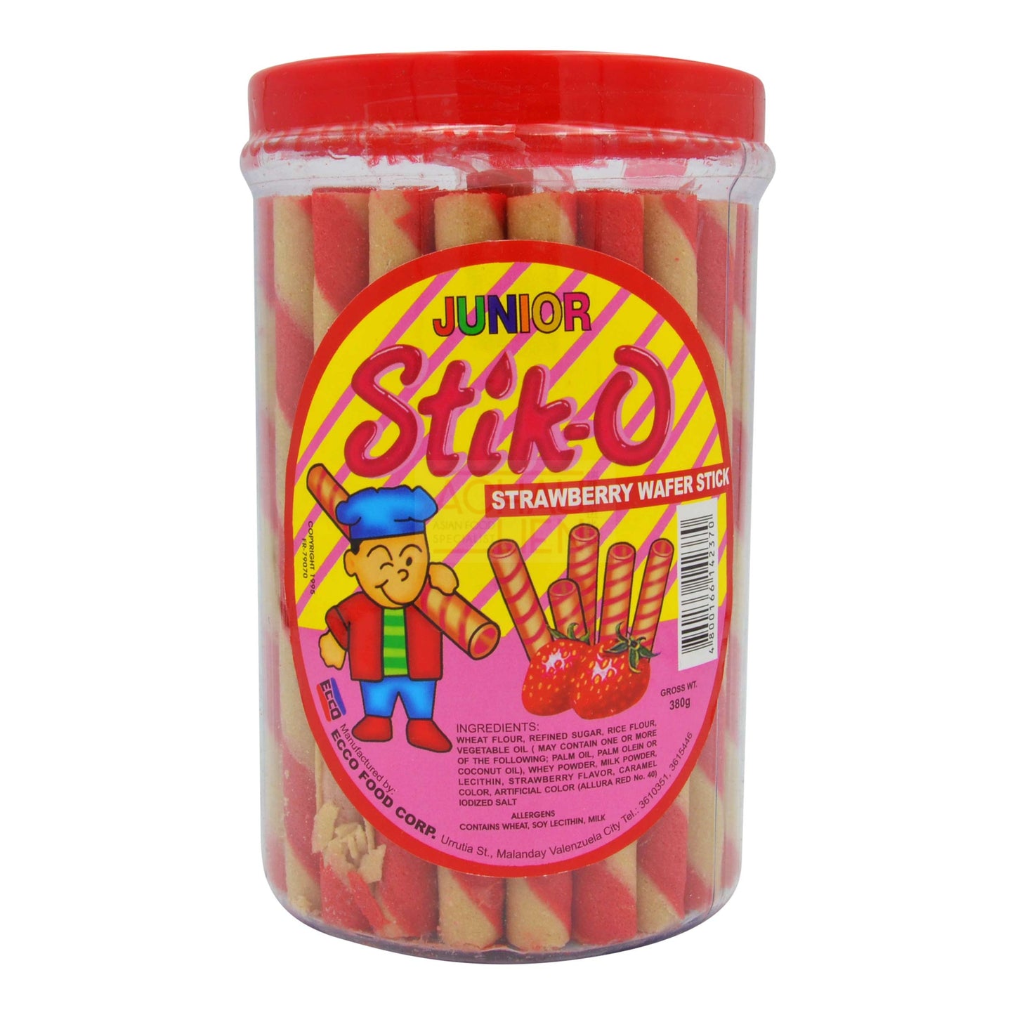 STRAWBERRY WAFER STICK 12 x 380g STIK-O