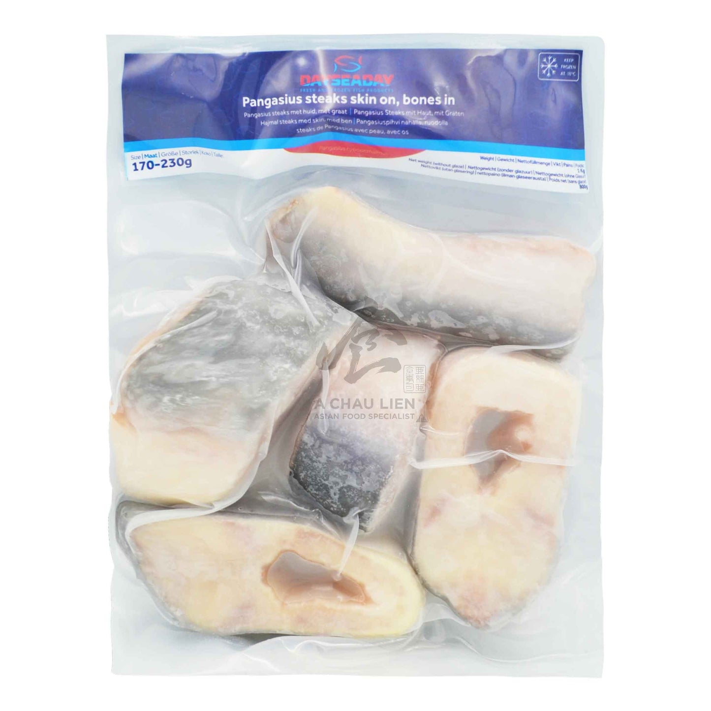 FROZEN PANGASIUS STEAK CUT 150-250G 10 x 1kg DAYSEADAY