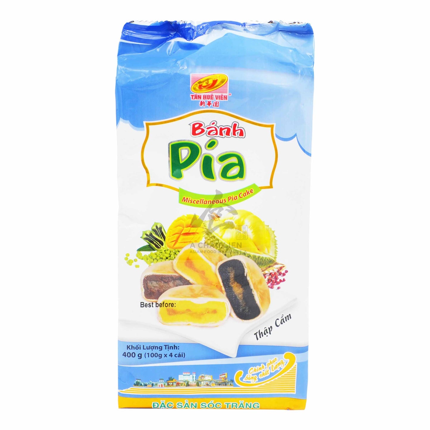 PIA CAKE DURIAN THAP CAM 30 x 400g TAN HUE VIEN