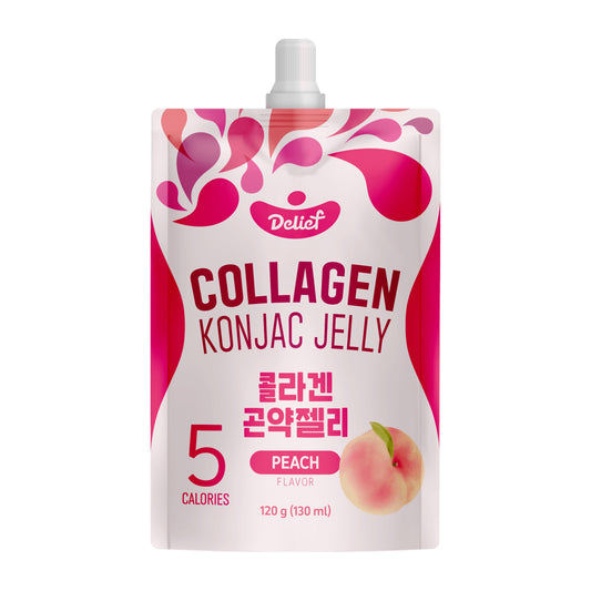COLLAGEN KONJAC JELLY PEACH (10PCS X 130ML) 6 x 1.3L DELIEF