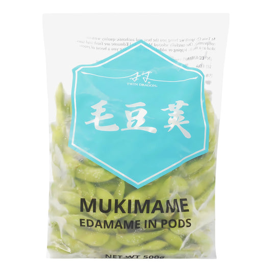 FROZEN EDAMAME MUKIMAME IN PODS 20 x 500g TWIN DRAGON