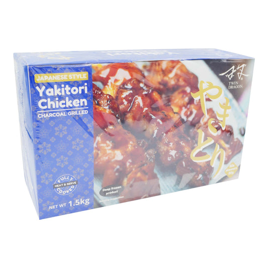 FROZEN JAPANESE STYLE YAKITORI CHICKEN SKEWERS (50PCS X 30G) 6 x 1.5kg TWIN DRAGON