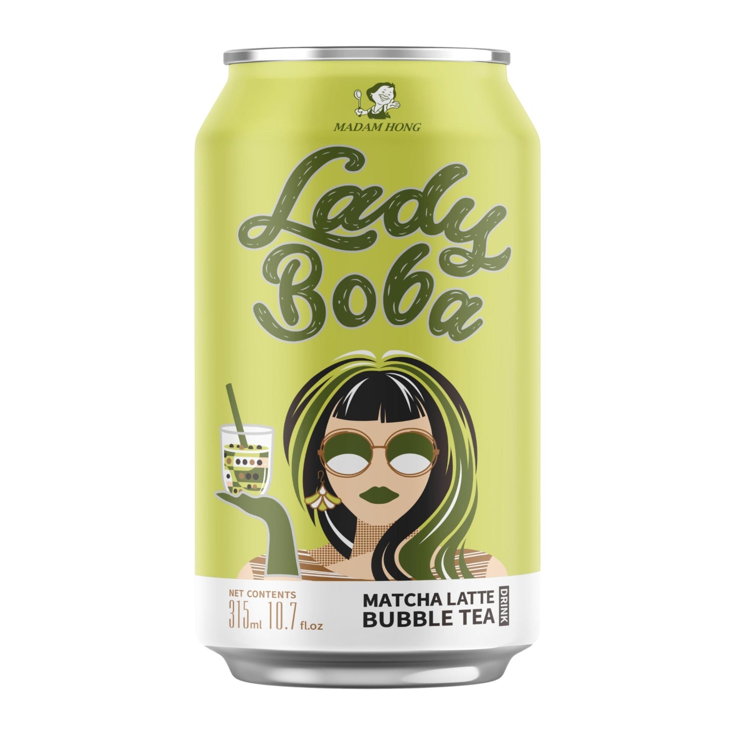 LADY BOBA MATCHA BUBBLE TEA DRINK 24 x 315ml HONG DA MA