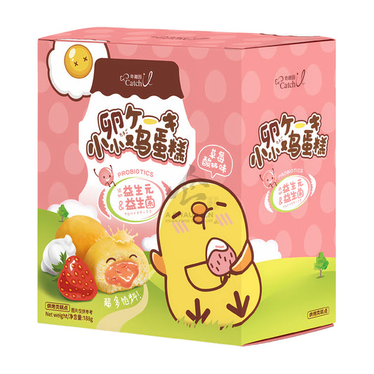 EGG CAKE STRAWBERRY & YOGHURT FLAVOR 24 x 188g LE MAN FEN