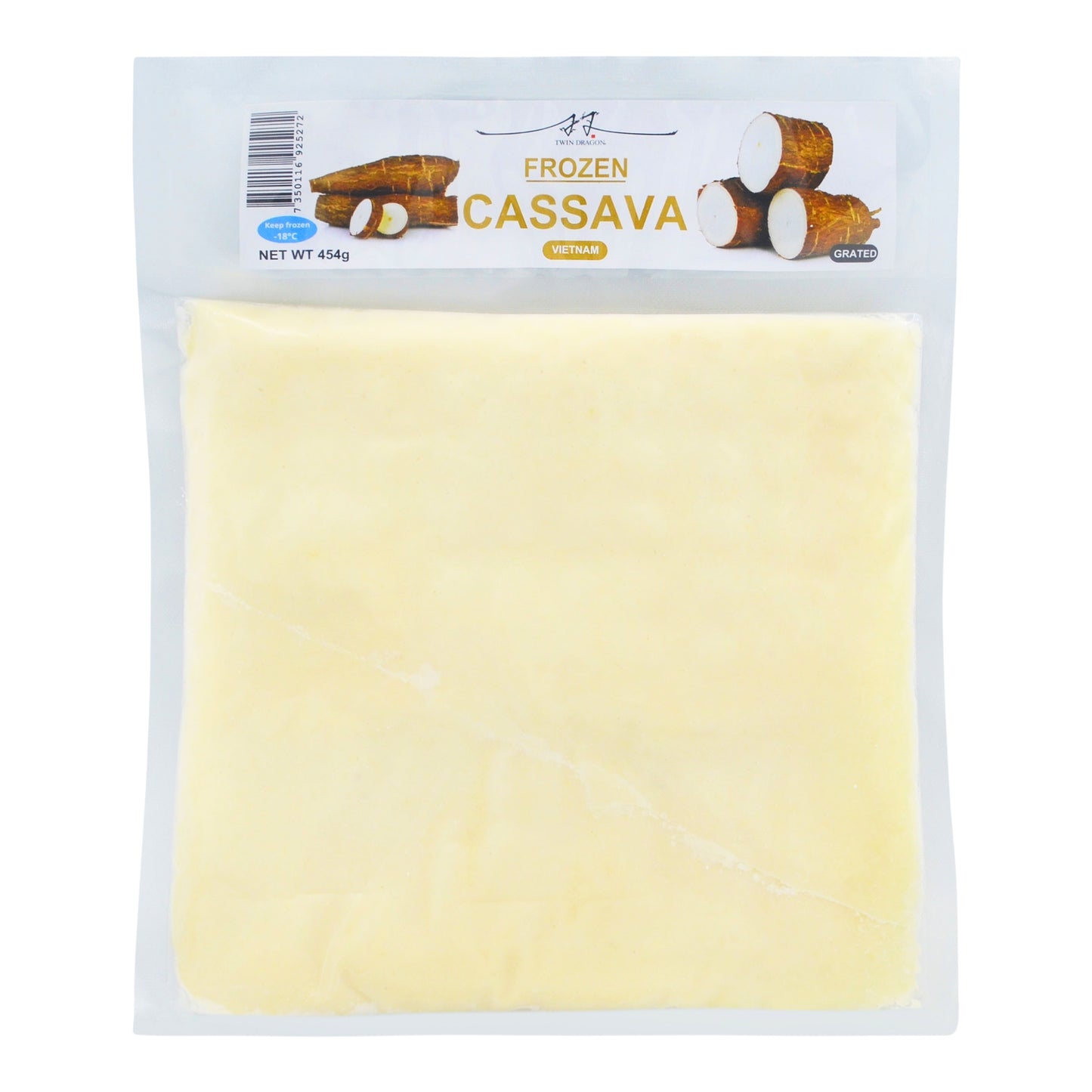 FROZEN CASSAVA GRATED 30 x 454g TWIN DRAGON