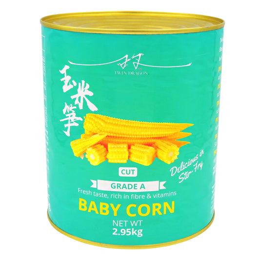 BABY CORN CUT 6 x 2.95kg TWIN DRAGON