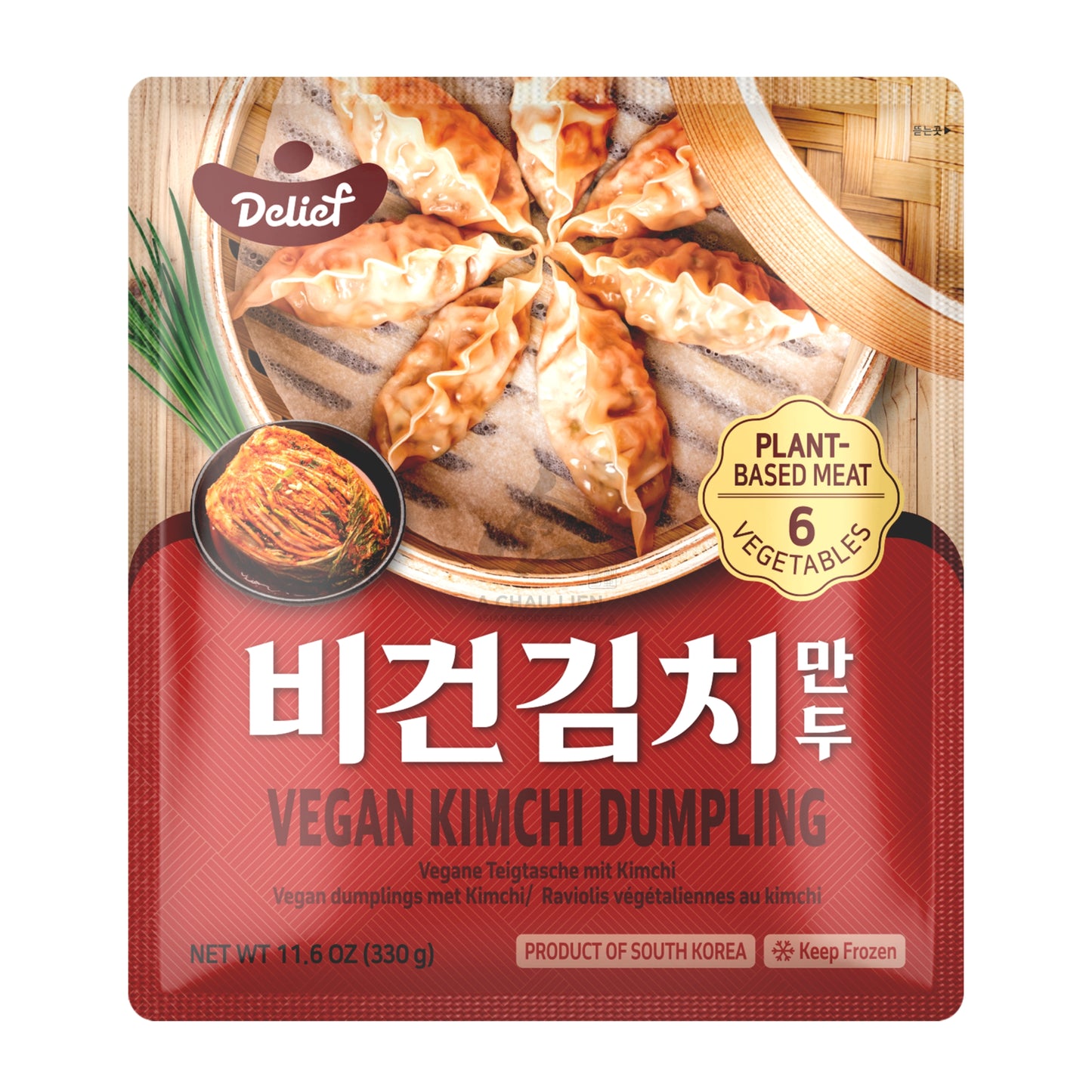 FROZEN VEGAN KIMCHI DUMPLINGS 20 x 330g DELIEF