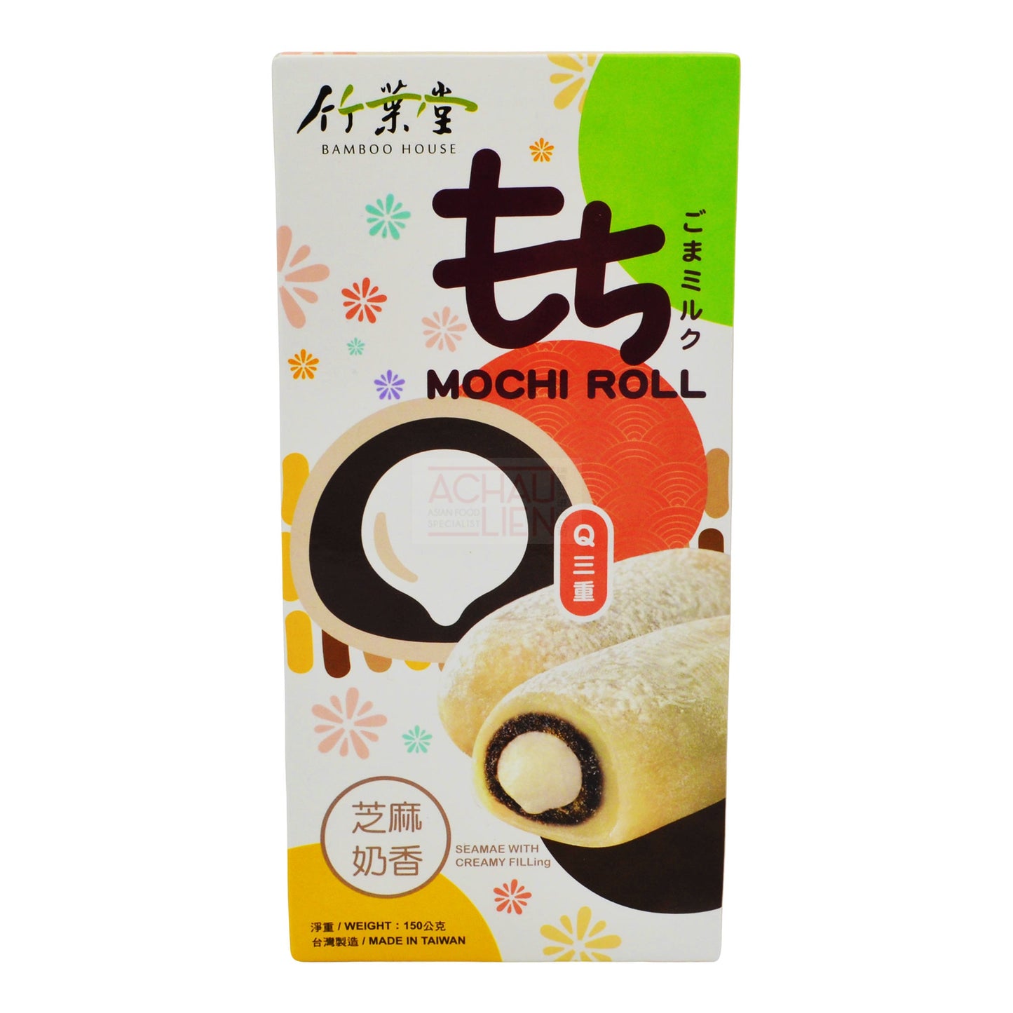 MOCHI ROLL SESAME CREAMY FILLING 24 x 150g BAMBOO HOUSE