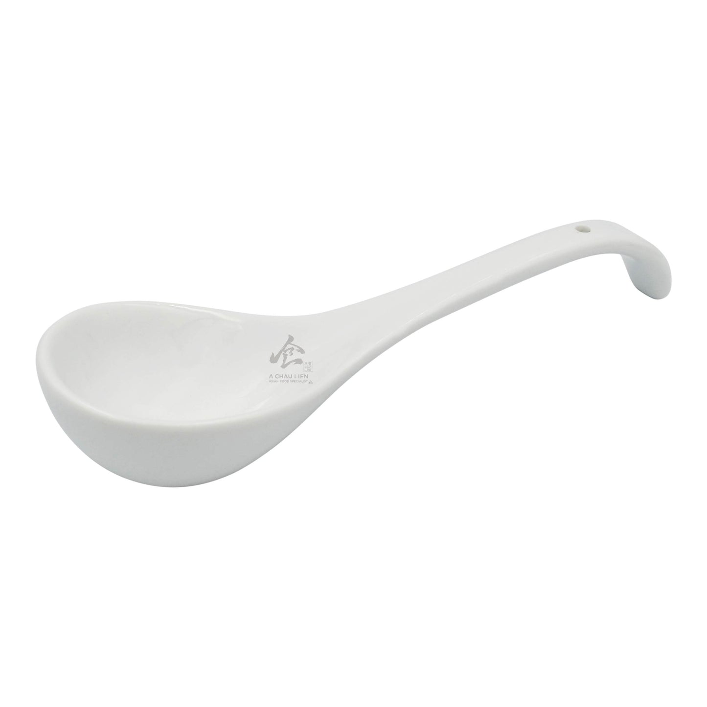 WHITE PORCELAIN SOUP SPOON ROUND