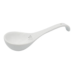 WHITE PORCELAIN SOUP SPOON ROUND
