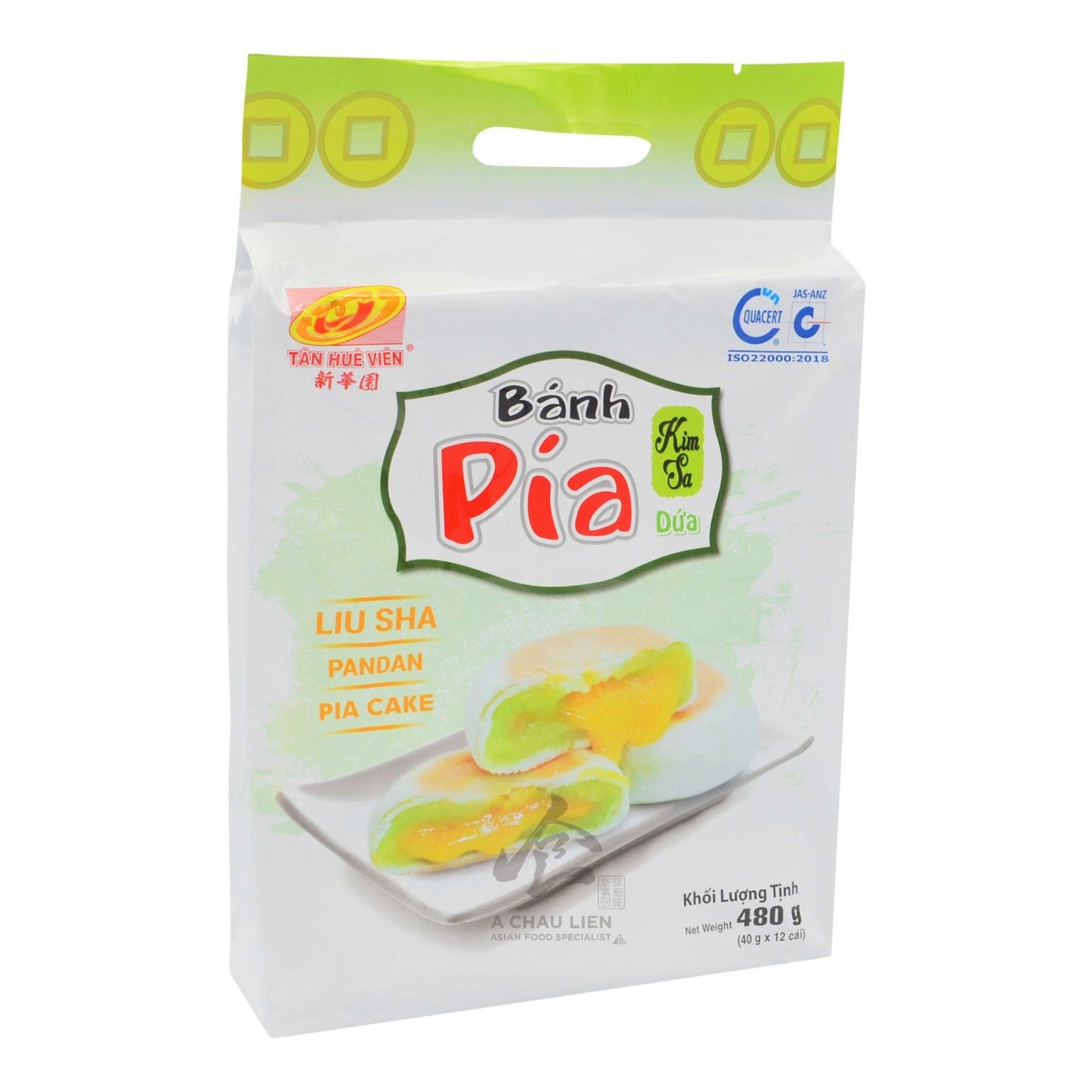 PIA CAKE KIM SA PANDAN (12PCS X 40G) 20 x 480g TAN HUE VIEN