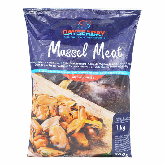 MUSSEL MEAT COOKED IQF (100-200PCS) 10 x 800g DAYSEADAY