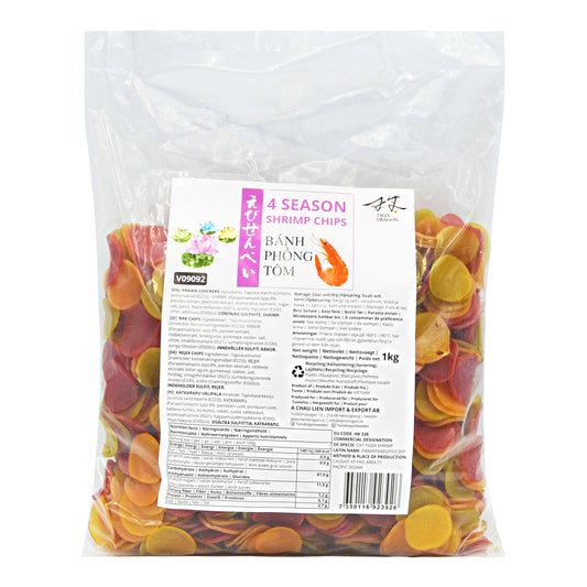 FOUR SEASONS SHRIMP CHIPS SA GIANG 12 x 1kg TWIN DRAGON