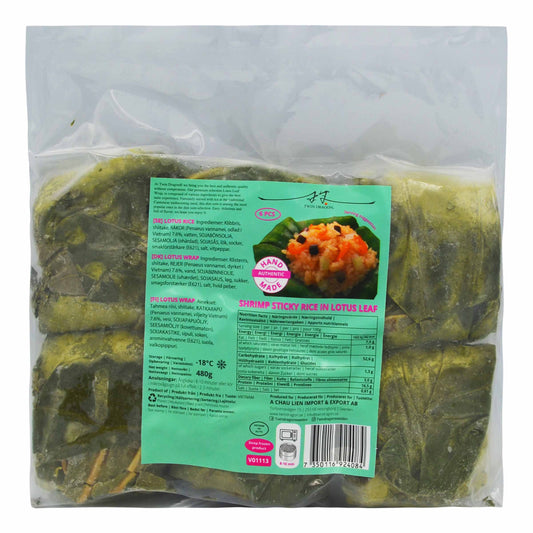 FROZEN SHRIMP STICKY RICE LOTUS LEAF (6PCS) 12 x 480g TWIN DRAGON