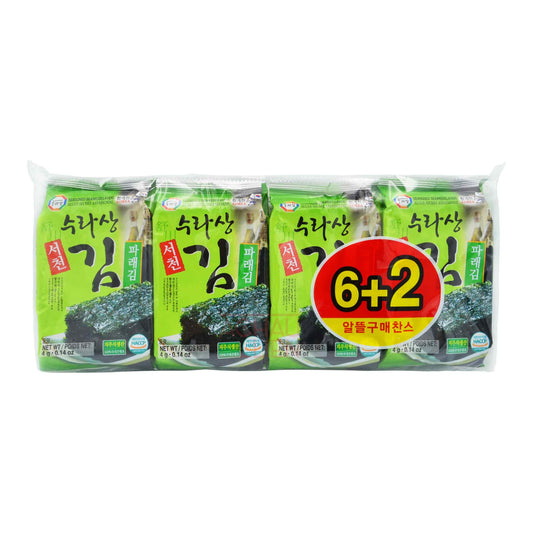 SEASONED SEAWEED LAVER (8PCS X 4G) 12 x 32g SURASANG