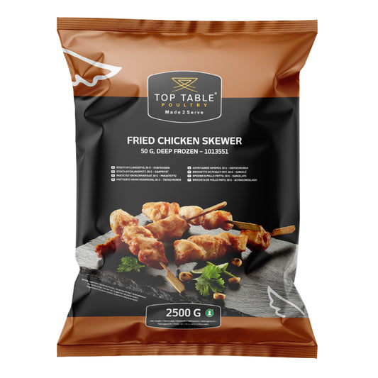 FRIED CHICKEN SKEWER (50G) 2 x 2.5kg TOPTABLE