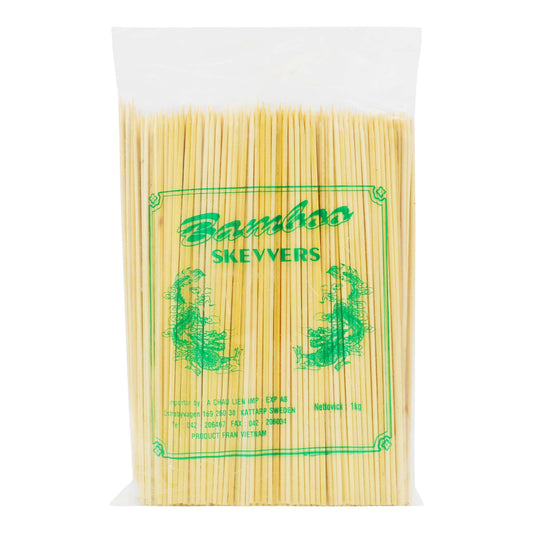 BAMBOO SKEWERS (1000PCS X 2.5MM X 230MM) 20 x 1kg TWIN DRAGON