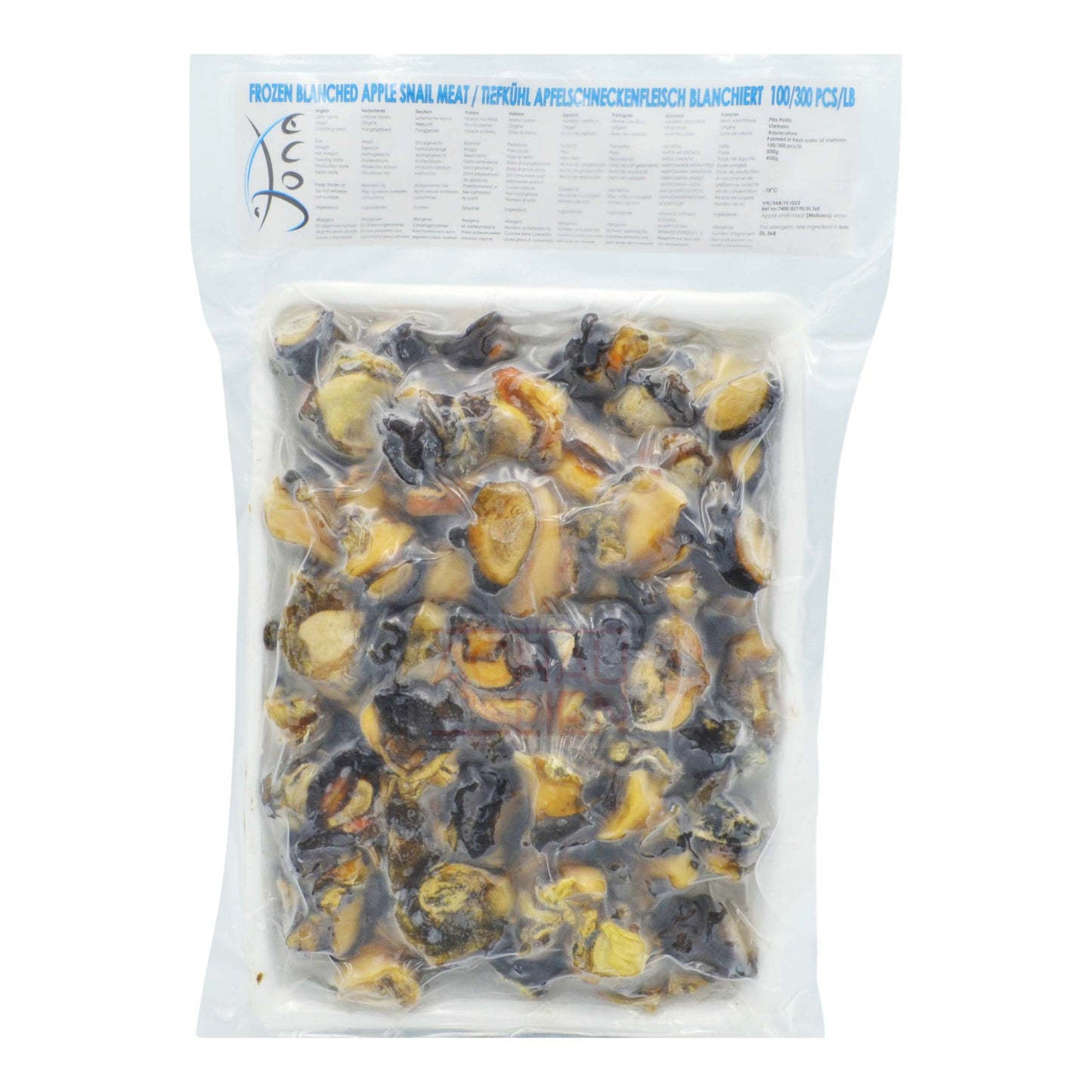 FROZEN BLANCHED APPLE SNAIL MEAT 100/300 20 x 450g JONA