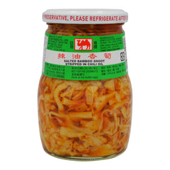 SALTED BAMBOO SHOOT STRIPPED CHILI OIL 24 x 340g CAMEL