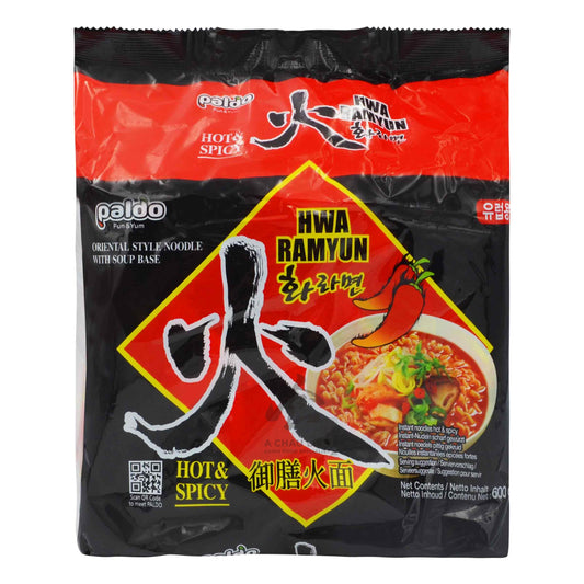 HWA RAMYUN HOT & SPICY (5PCS X 120G) 4 x 600g PALDO