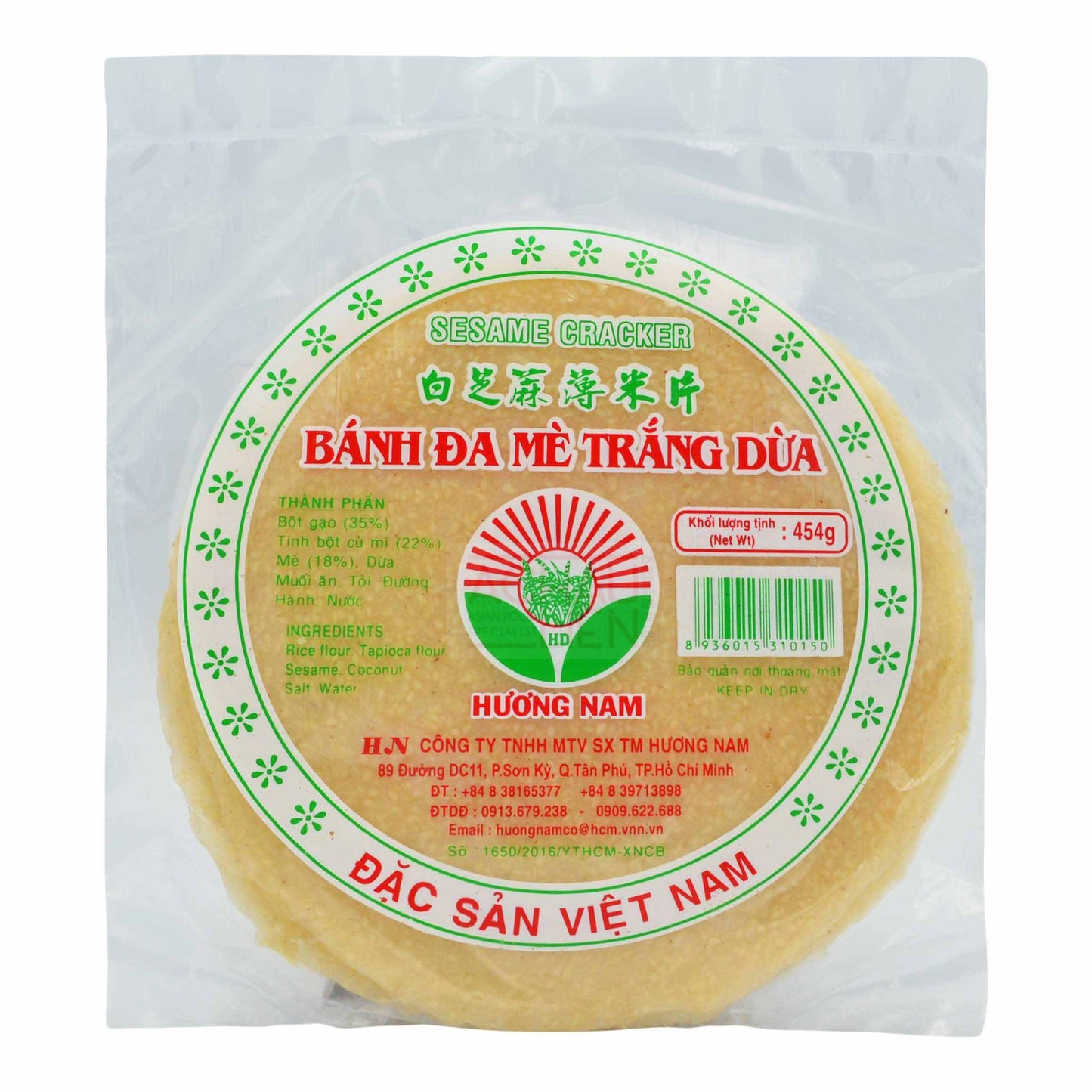 SESAME CRACKER 32 x 454g HUONG NAM