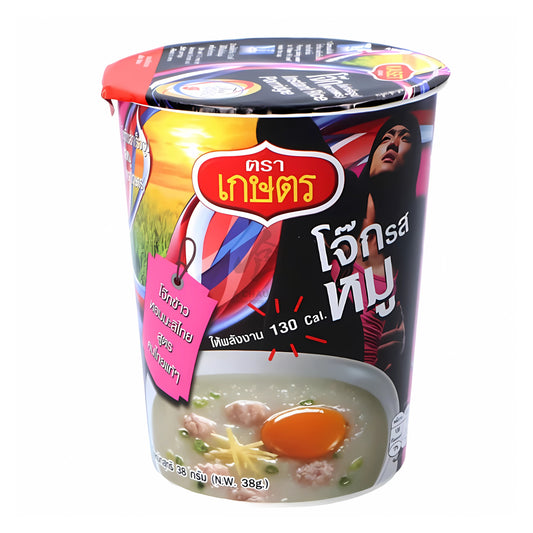 INSTANT RICE PORRIDGE CUP PORK 12 x 38g KASET