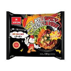 HOT AND SPICY CHICKEN FLAVOR NOODLES X4 SPICY 18 x 130g VIFON