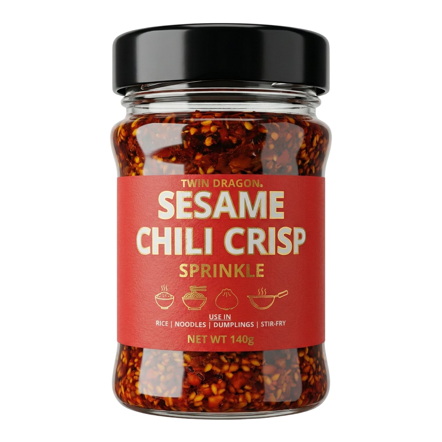 SESAME CHILI CRISP SPRINKLE 8 x 140g TWIN DRAGON