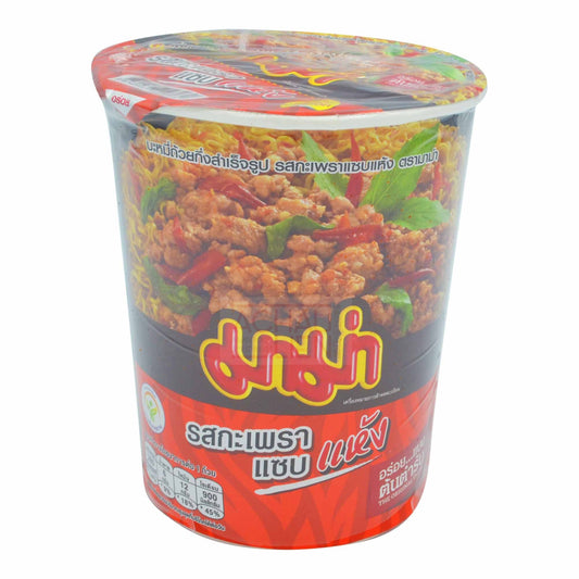 INSTANT CUP NOODLES SPICY BASIL STIR-FRIED FLAVOUR 72 x 60g MAMA