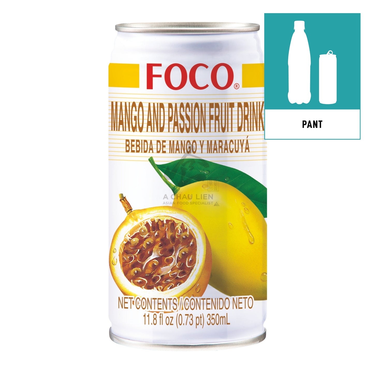 MANGO & PASSION FRUIT DRINK 24 x 350ml FOCO W/〈PANT〉