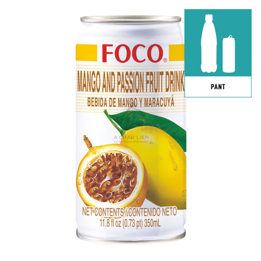 MANGO & PASSION FRUIT DRINK 24 x 350ml FOCO W/〈PANT〉