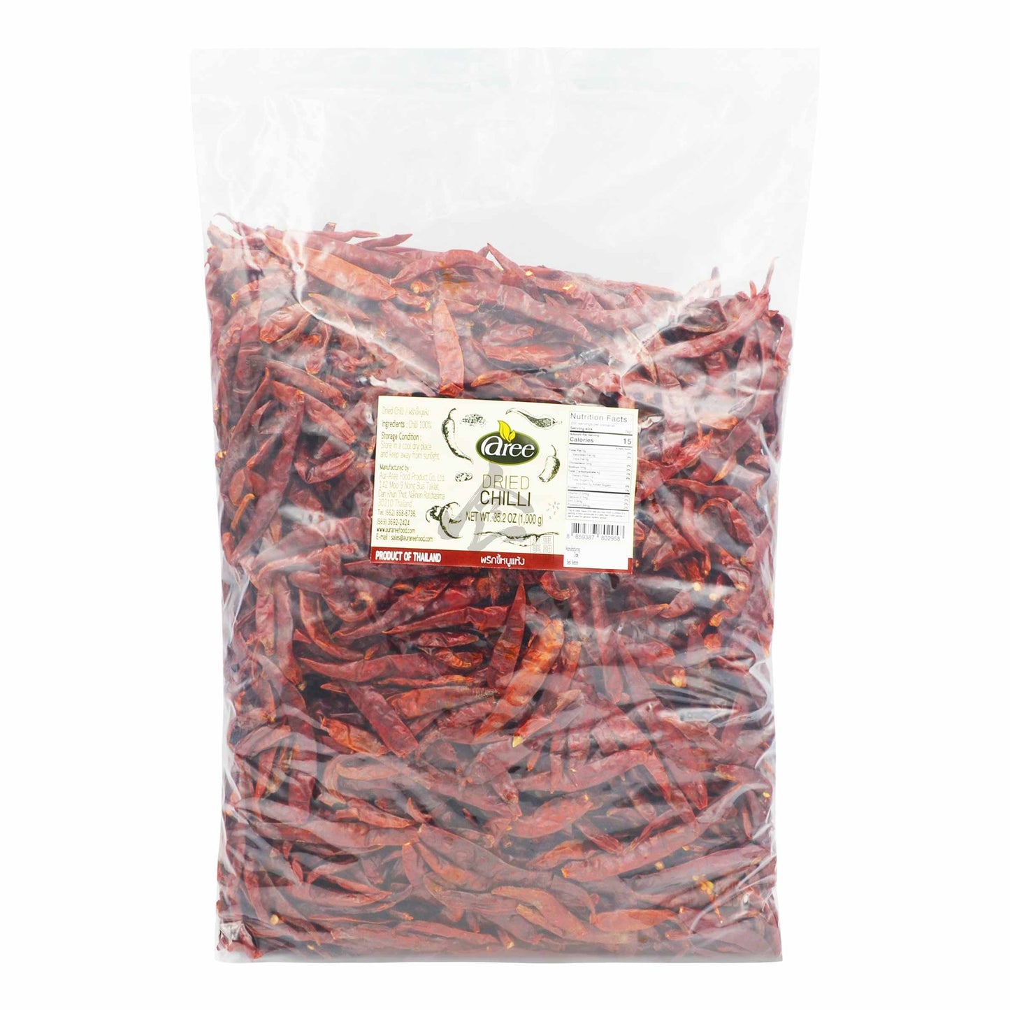 DRIED CHILI 10 x 1kg AUR AREE