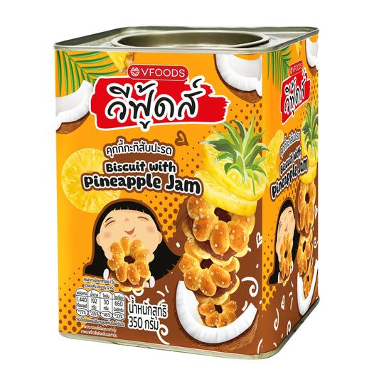 COCONUT BISCUIT WITH PINEAPPLE JAM 12 x 350g V-FOODS