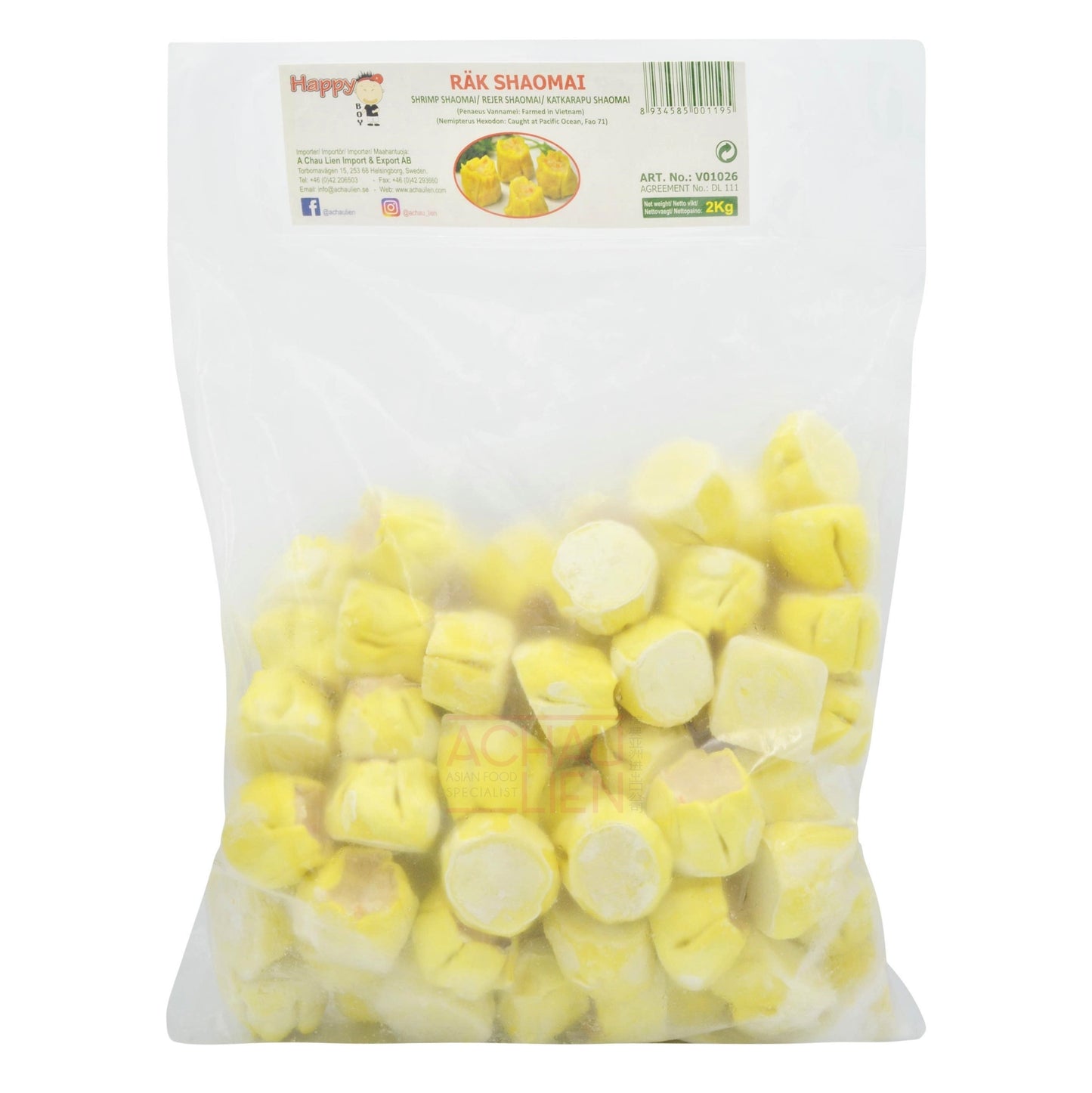 SHRIMP SHAOMAI 5 x 2000g HAPPY BOY