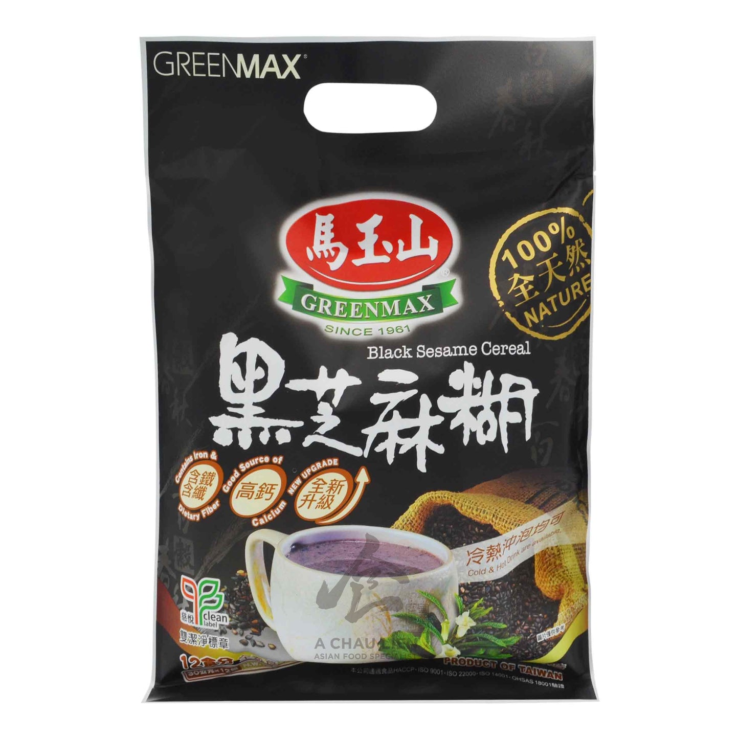BLACK SESAME CEREAL 12 x 360g GREENMAX